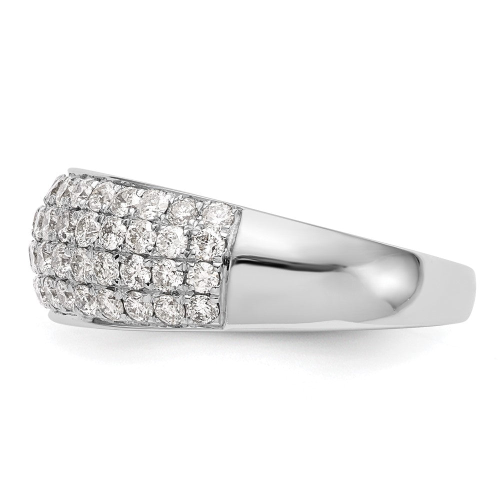 14K Weißgold Ring mit echten Diamanten