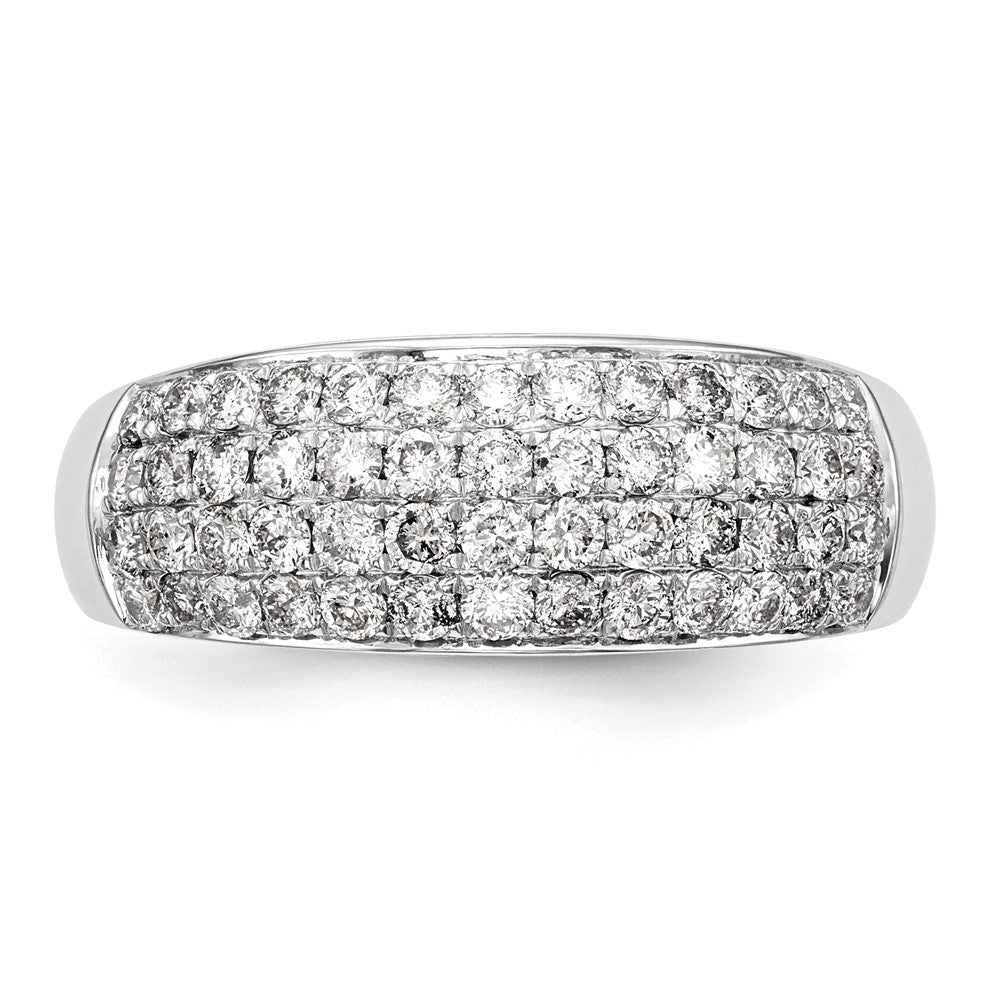 14K Weißgold Ring mit echten Diamanten