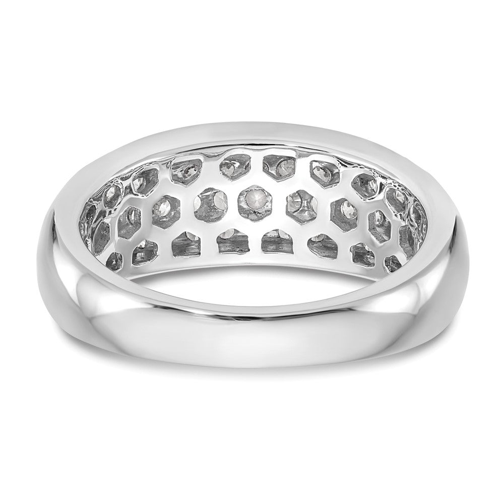 14K Weißgold Ring mit echten Diamanten