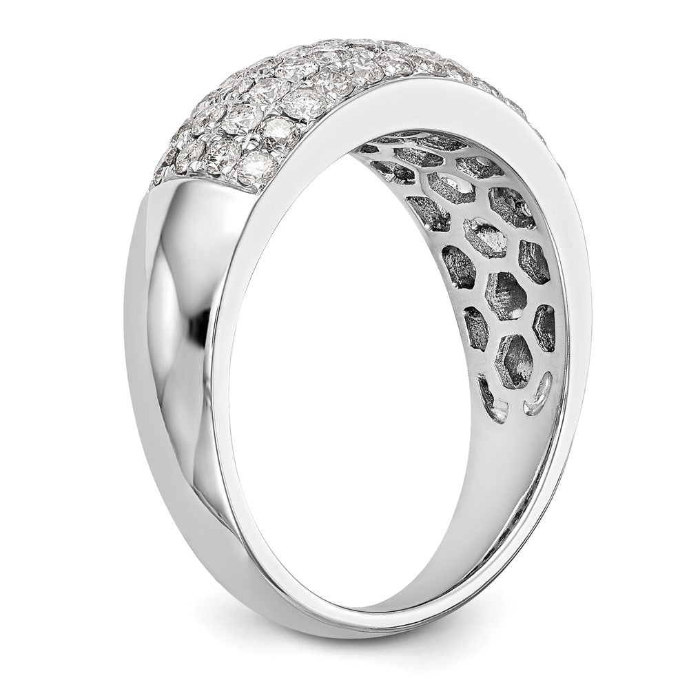 14K Weißgold Ring mit echten Diamanten