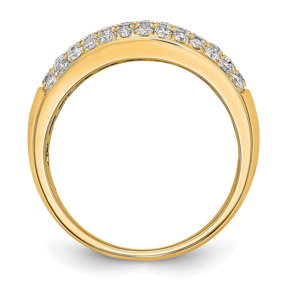 14K Gelbgold Ring mit echten Diamanten