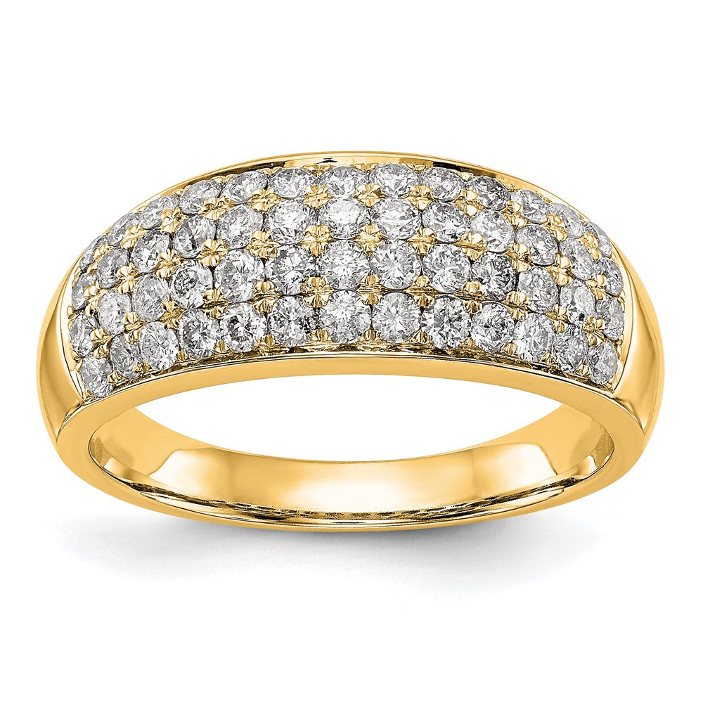 14K Gelbgold Ring mit echten Diamanten