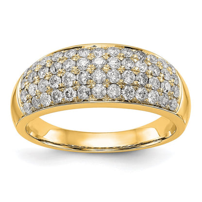 14K Gelbgold Ring mit echten Diamanten