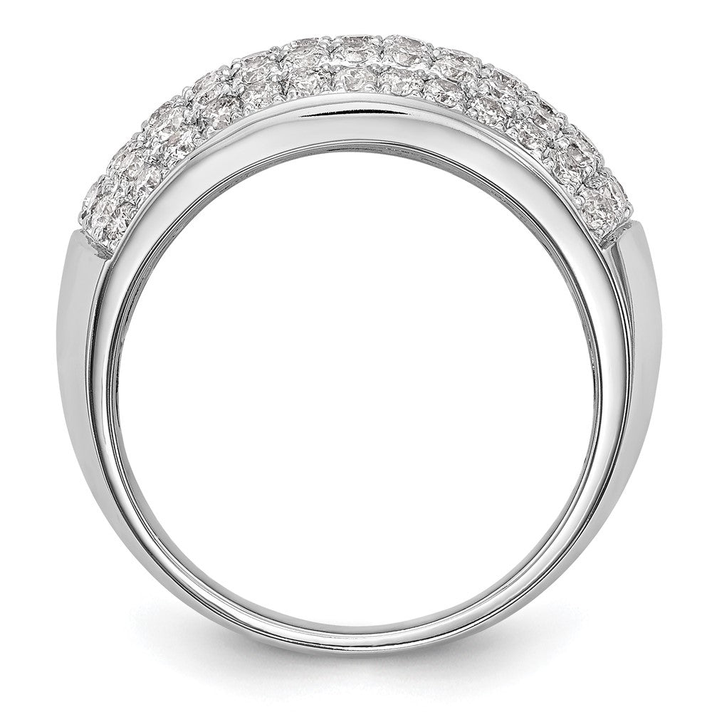 14K Weißgold Ring mit echten Diamanten