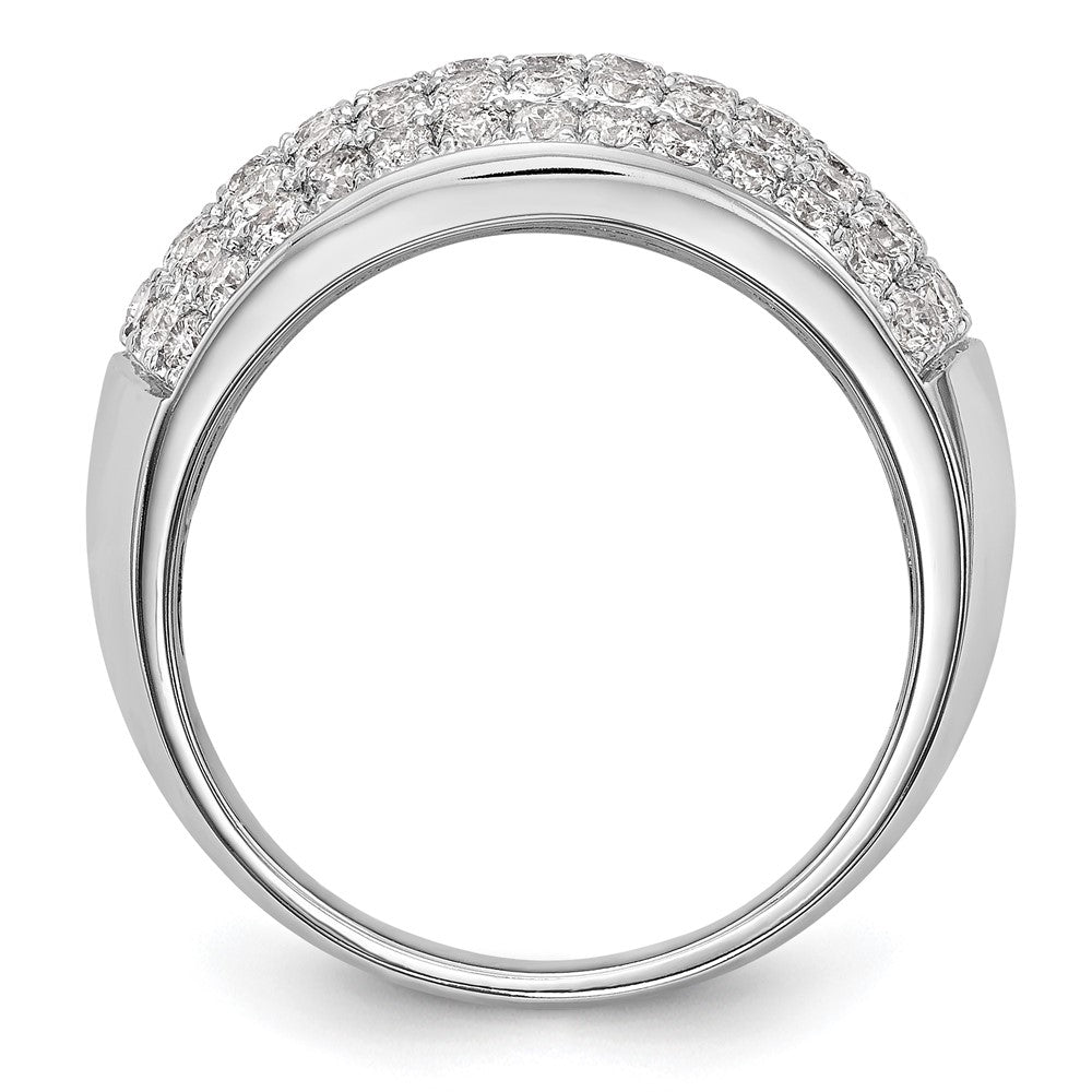14K Weißgold Ehering mit natürlichen Diamanten