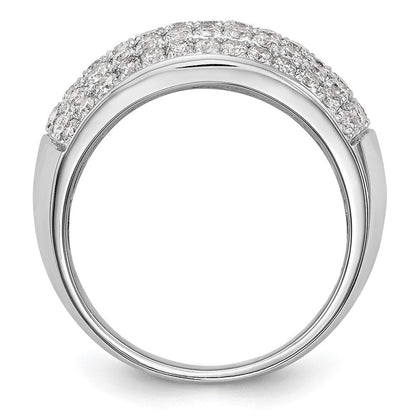 14K Weißgold Ehering mit natürlichen Diamanten