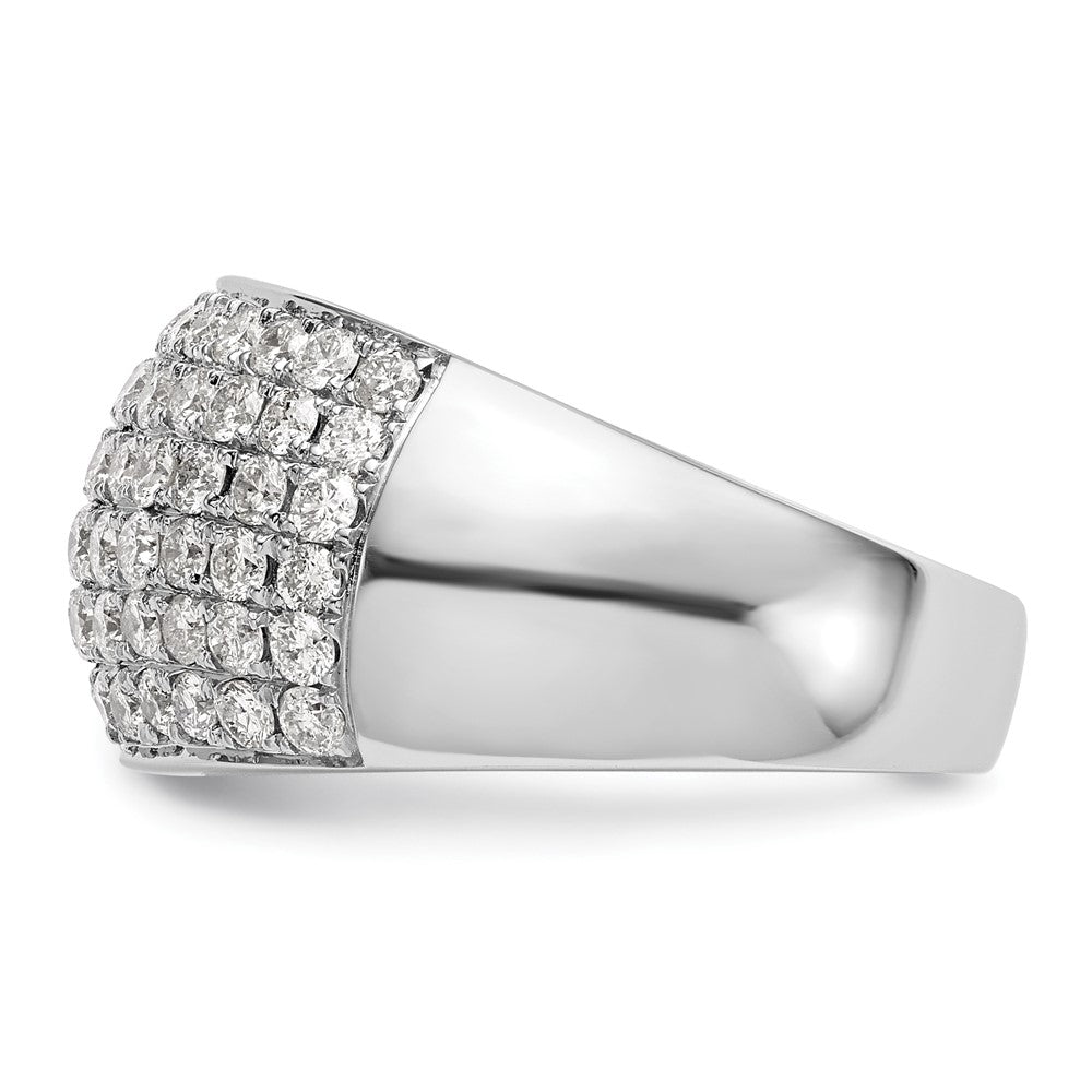 14K Weißgold Ehering mit natürlichen Diamanten