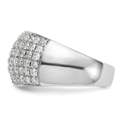 14K Weißgold Ehering mit natürlichen Diamanten