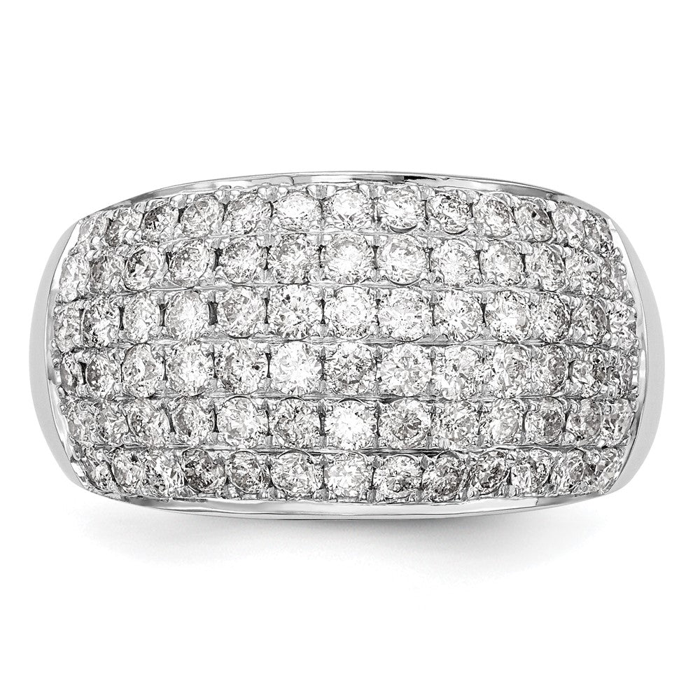 14K Weißgold Ring mit echten Diamanten