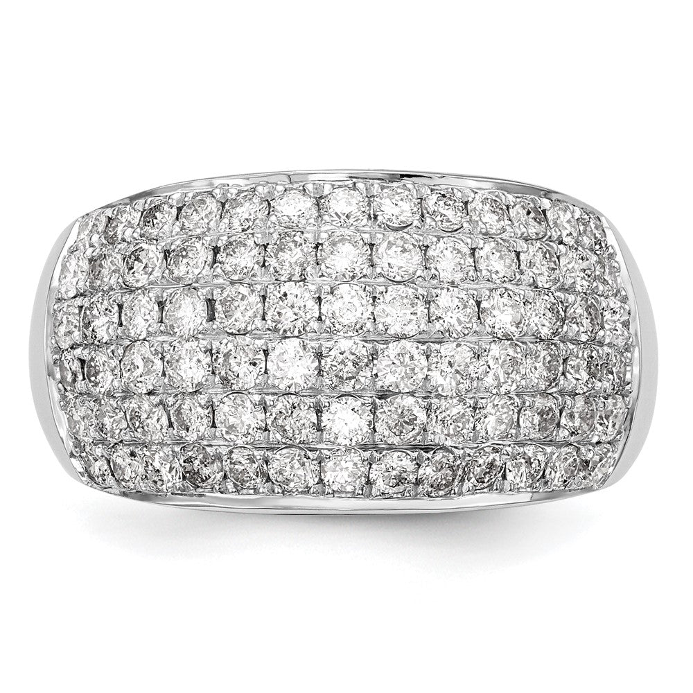 14K Weißgold Ehering mit natürlichen Diamanten