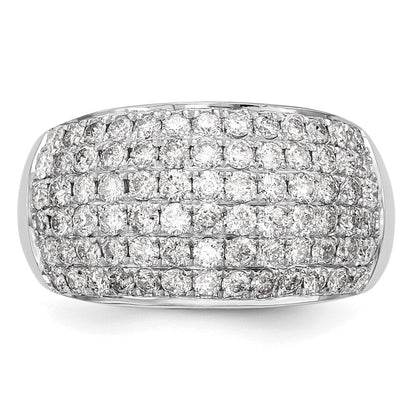 14K Weißgold Ehering mit natürlichen Diamanten