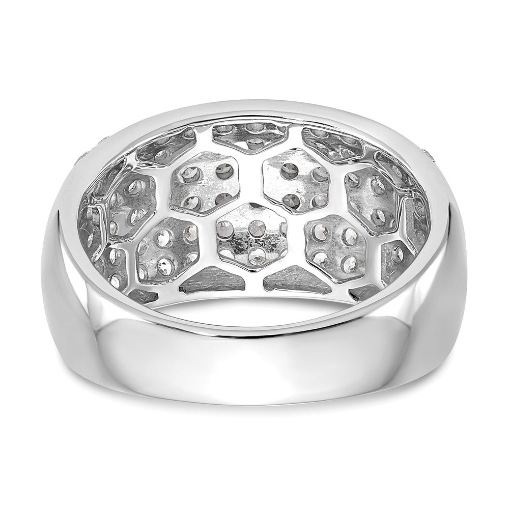 14K Weißgold Ehering mit natürlichen Diamanten