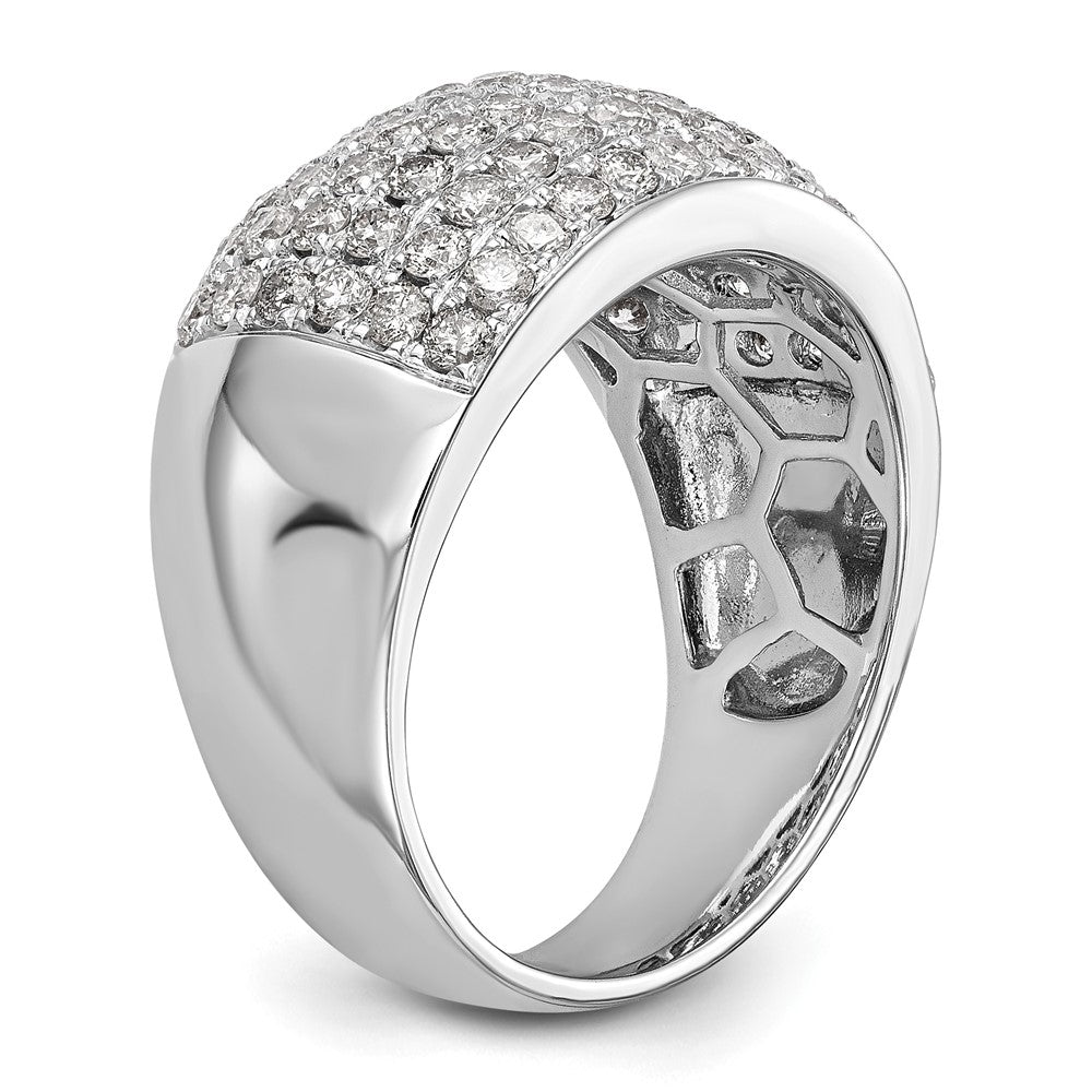 14K Weißgold Ring mit echten Diamanten
