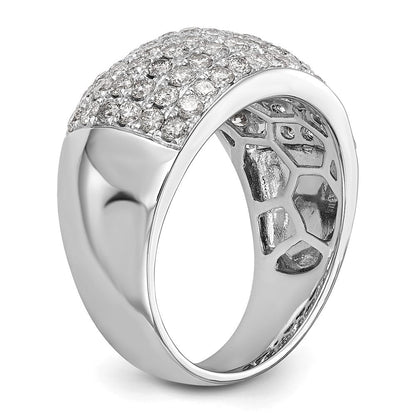 14K Weißgold Ehering mit natürlichen Diamanten