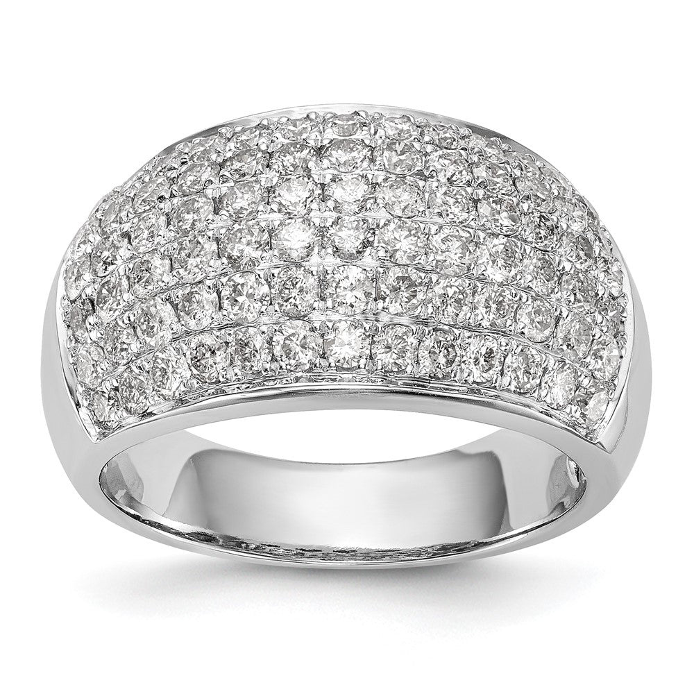 14K Weißgold Ehering mit natürlichen Diamanten