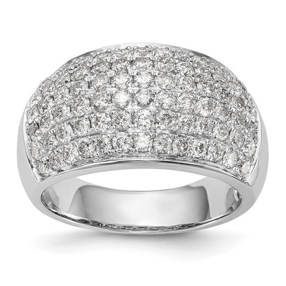 14K Weißgold Ehering mit natürlichen Diamanten