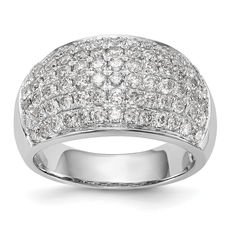 14K Weißgold Ehering mit natürlichen Diamanten, 1,705 ct. Gesamtgewicht