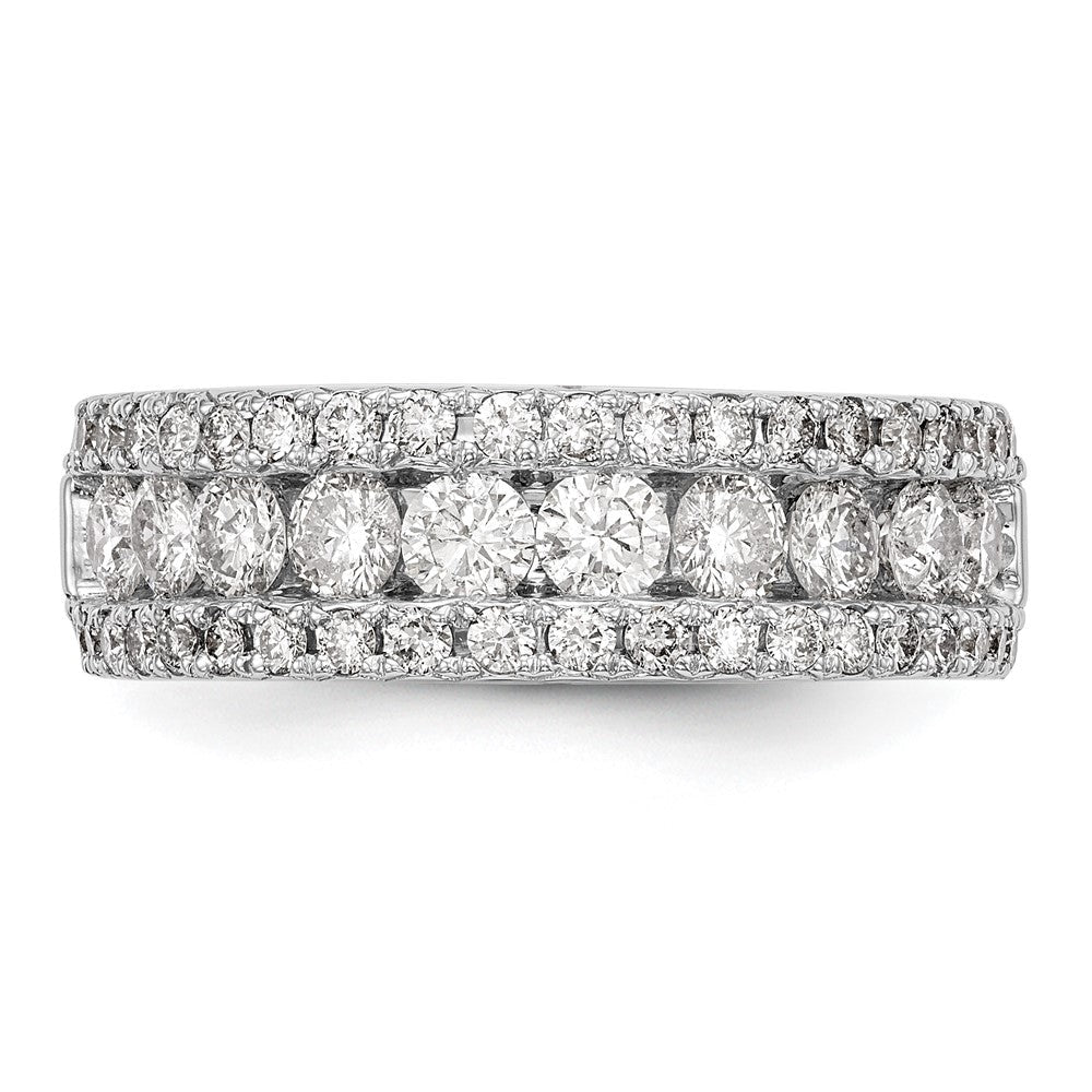14K Weißgold Ring mit echten Diamanten