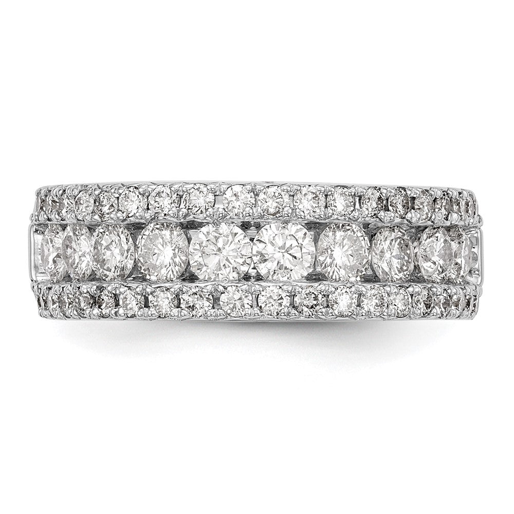 14K Weißgold Ehering mit natürlichen Diamanten, 1,53 ct Gesamtgewicht