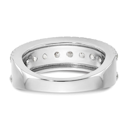 14K Weißgold Ehering mit natürlichen Diamanten, 1,53 ct Gesamtgewicht