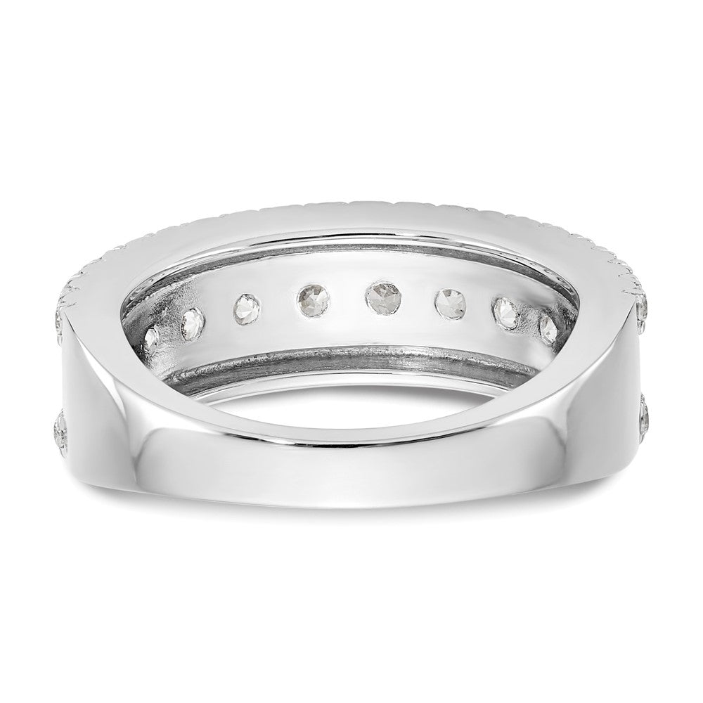 14K Weißgold Ring mit echten Diamanten