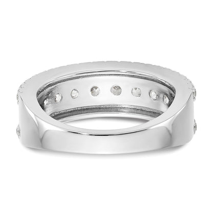 14K Weißgold Ring mit echten Diamanten