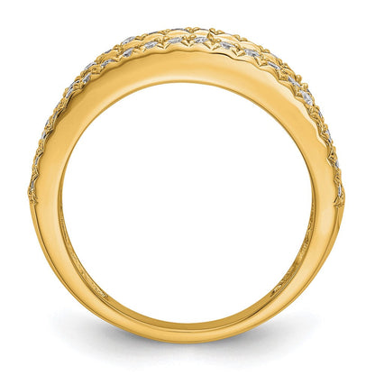 14K Gelbgold Fashion-Ring mit 1,5 ct. Labor-gezüchteten Diamanten VS/SI+ G+