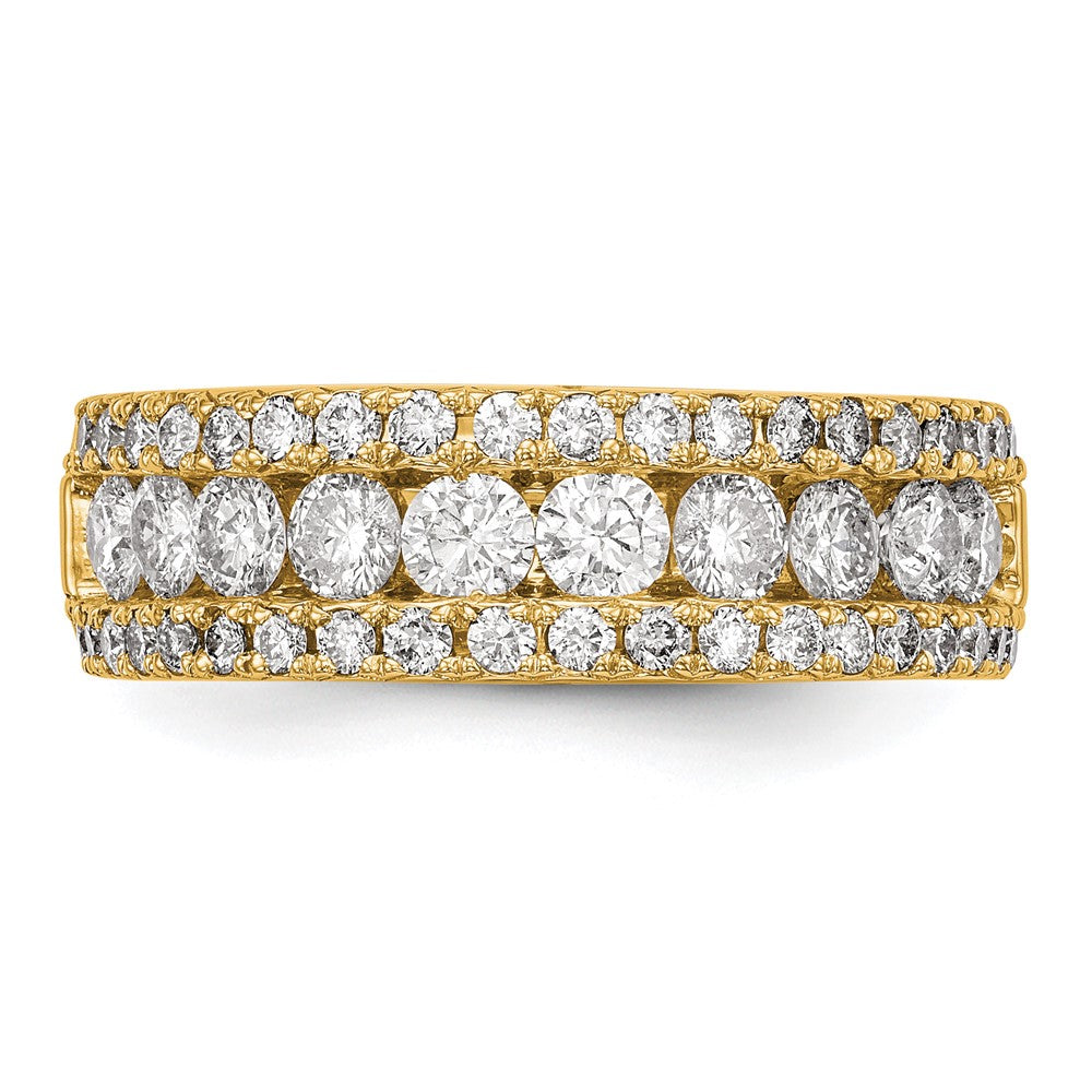 14K Gelbgold Fashion-Ring mit 1,5 ct. Labor-gezüchteten Diamanten VS/SI+ G+