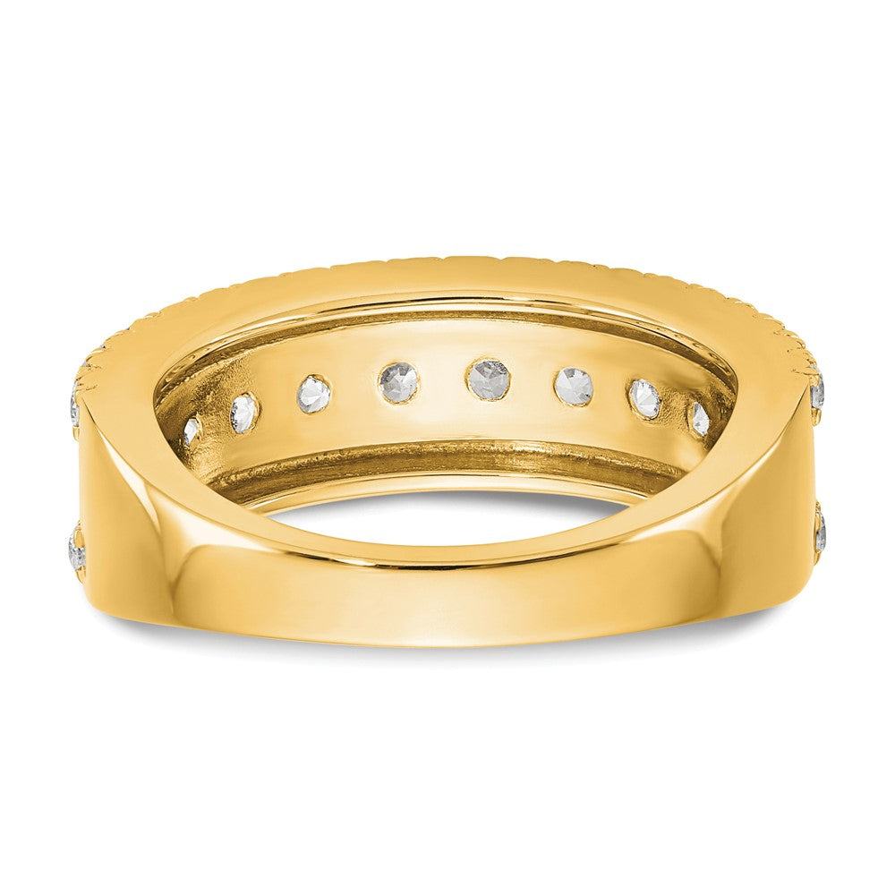 14K Gelbgold Fashion-Ring mit 1,5 ct. Labor-gezüchteten Diamanten VS/SI+ G+