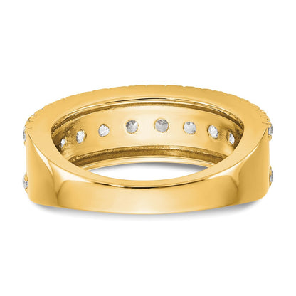 14K Gelbgold Fashion-Ring mit 1,5 ct. Labor-gezüchteten Diamanten VS/SI+ G+