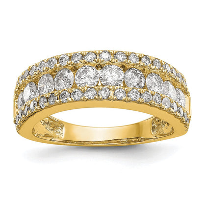 14K Gelbgold Fashion-Ring mit 1,5 ct. Labor-gezüchteten Diamanten VS/SI+ G+