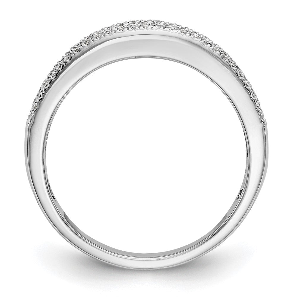 14K Weißgold Ehering mit natürlichen Diamanten