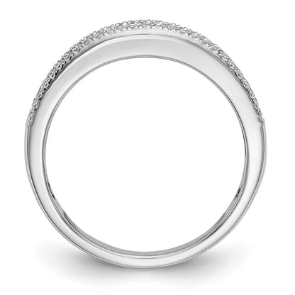 14K Weißgold Ehering mit natürlichen Diamanten