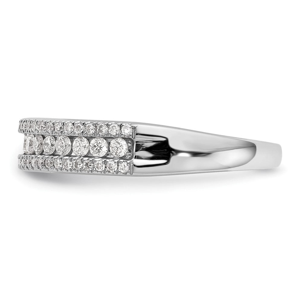 14K Weißgold Ehering mit natürlichen Diamanten