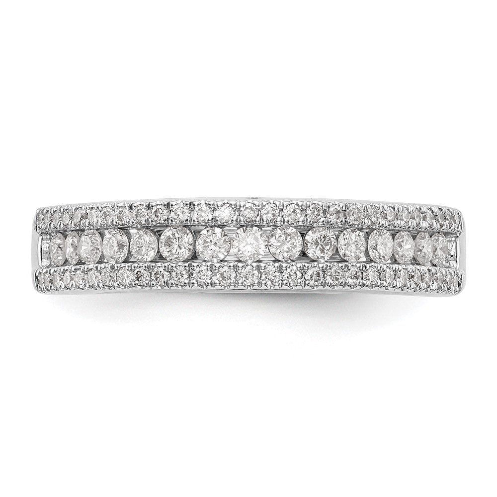 14K Weißgold Ehering mit natürlichen Diamanten