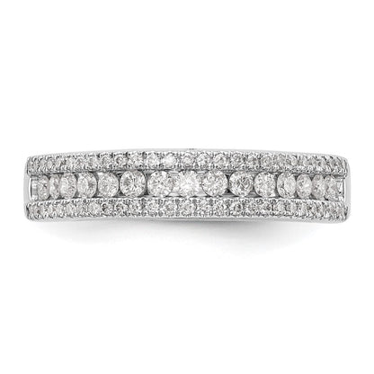 14K Weißgold Ehering mit natürlichen Diamanten
