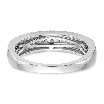 14K Weißgold Ehering mit natürlichen Diamanten