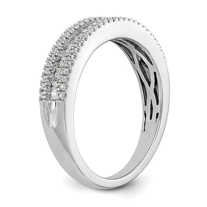 14K Weißgold Ehering mit natürlichen Diamanten