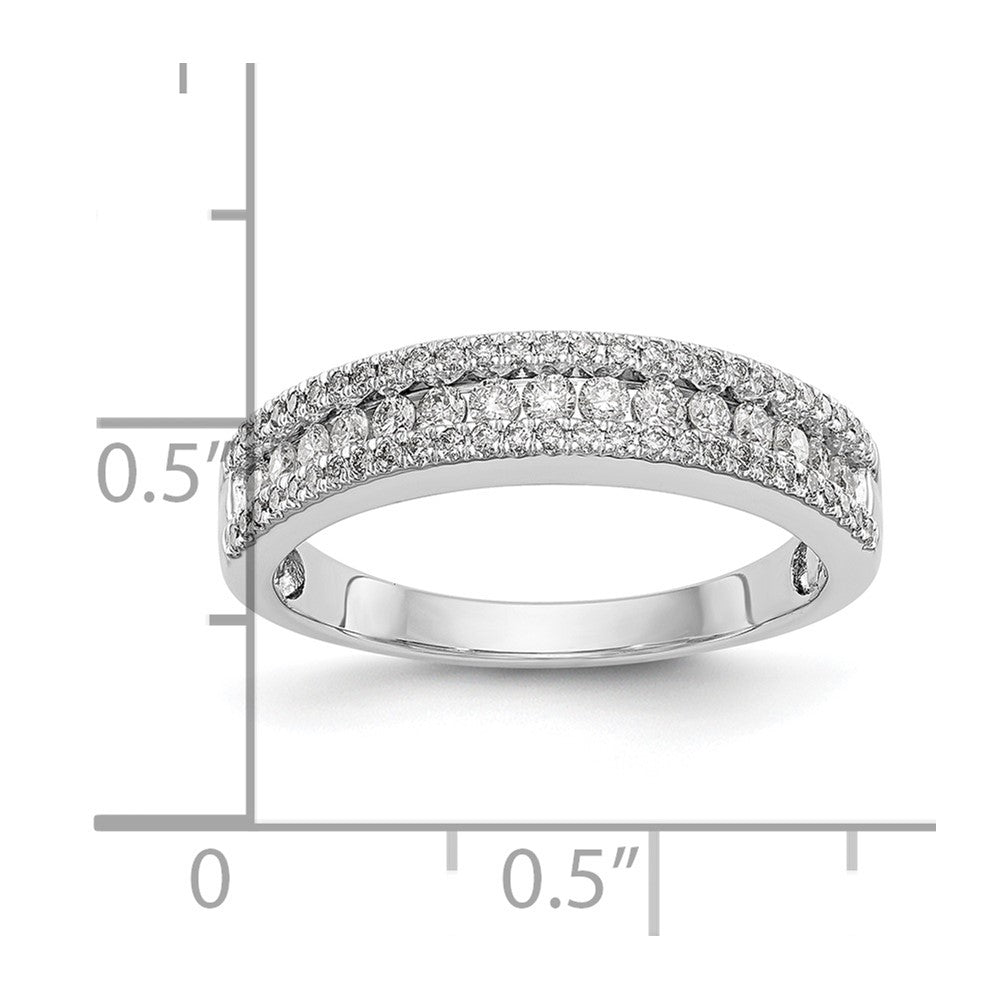 14K Weißgold Ehering mit natürlichen Diamanten