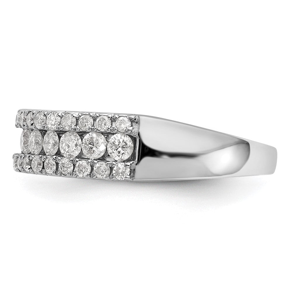 14K Weißgold Ehering mit natürlichen Diamanten, 1,065 ct. Gesamtgewicht