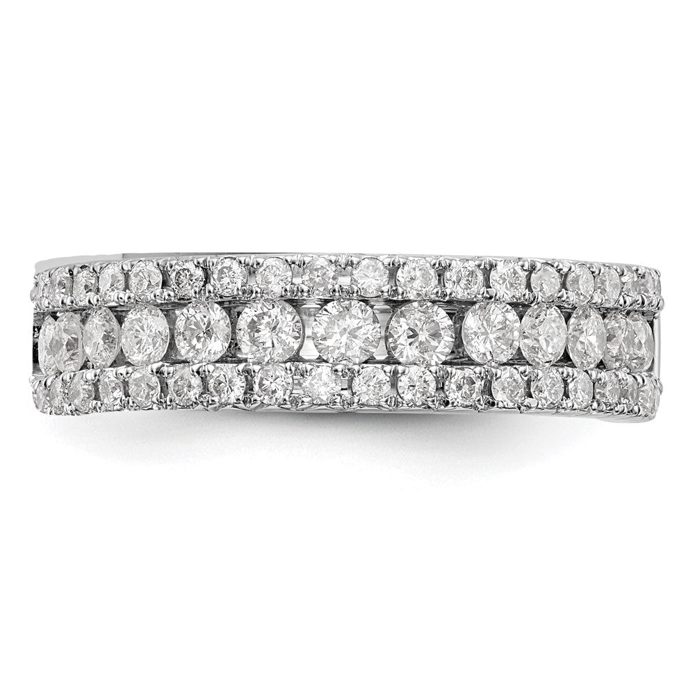 14K Weißgold Ehering mit natürlichen Diamanten, 1,065 ct. Gesamtgewicht