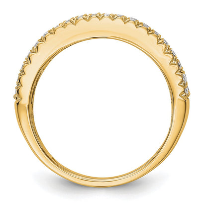 14K Gelbgold Ring mit echten Diamanten