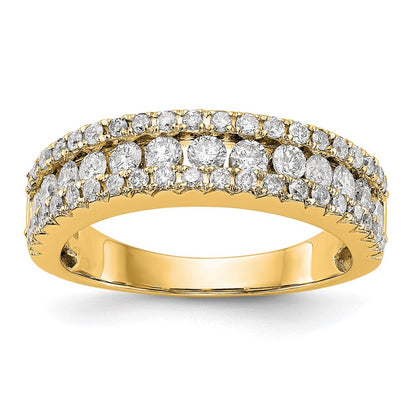 14K Gelbgold Ring mit echten Diamanten