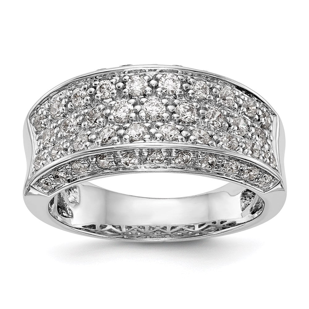 14K Roségold Ehering mit echten Diamanten