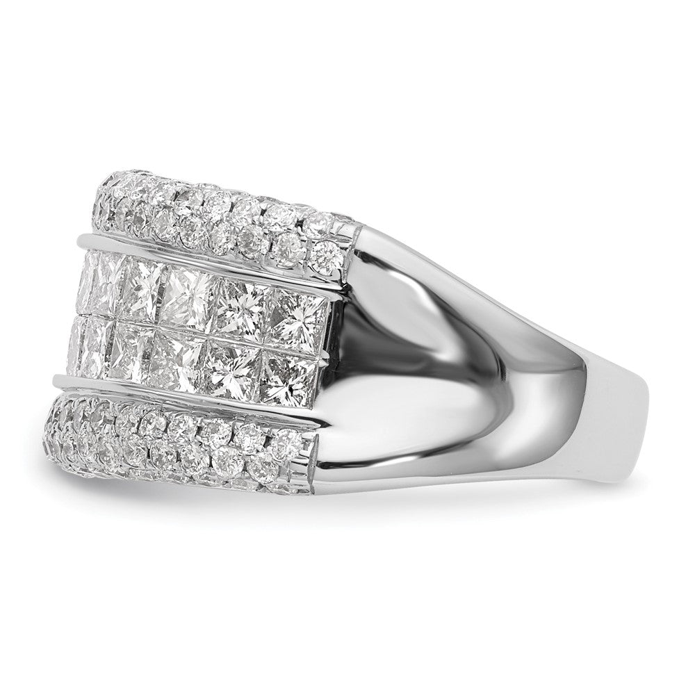 14K Weißgold Ehering mit natürlichen Diamanten, 2,92 ct Gesamtgewicht