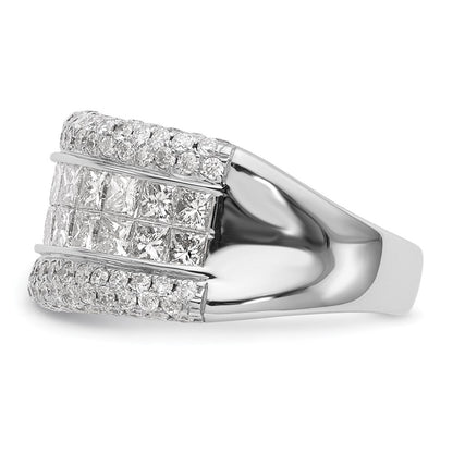 14K Weißgold Ehering mit natürlichen Diamanten, 2,92 ct Gesamtgewicht