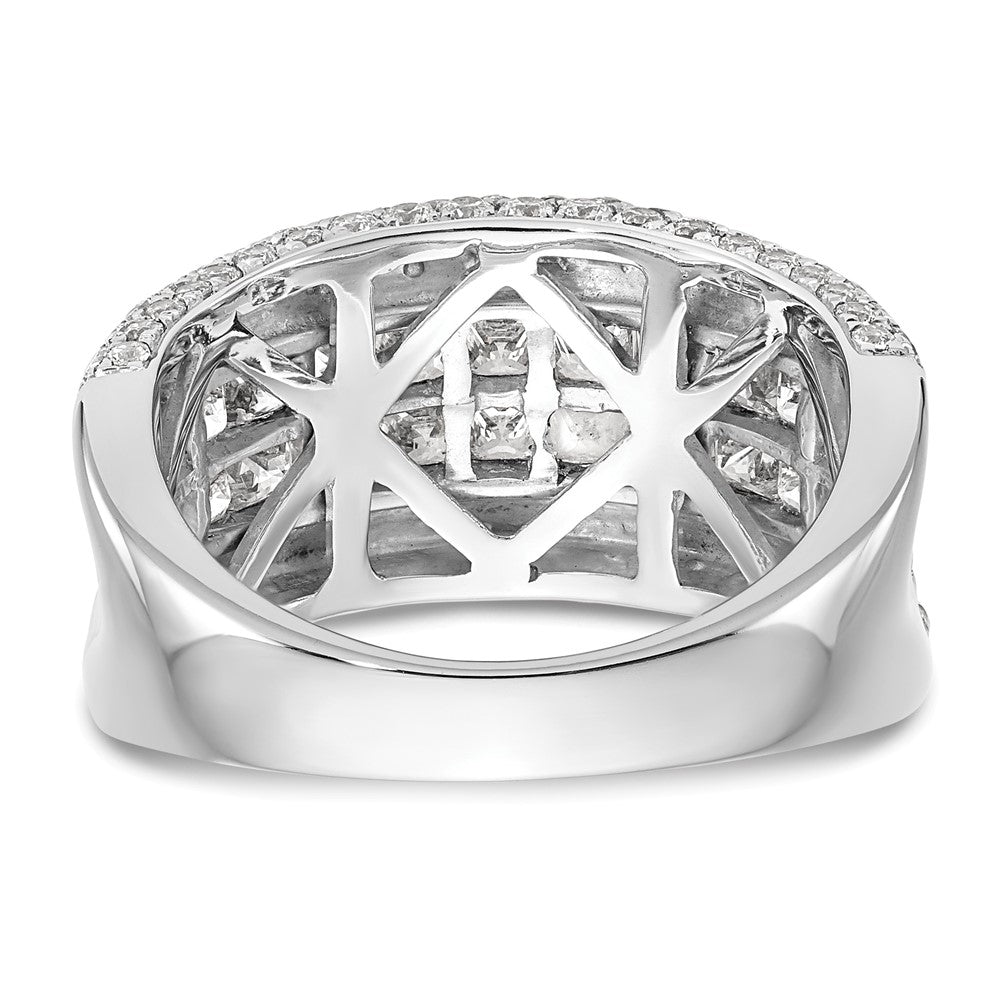 14K Weißgold Ehering mit natürlichen Diamanten, 2,92 ct Gesamtgewicht