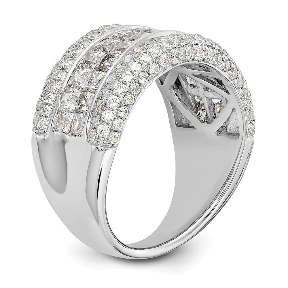 14K Weißgold Ehering mit natürlichen Diamanten, 2,92 ct Gesamtgewicht