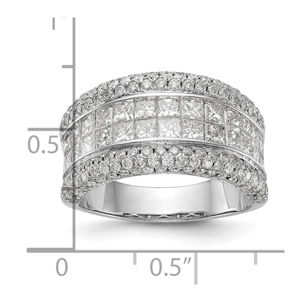 14K Weißgold Ehering mit natürlichen Diamanten, 2,92 ct Gesamtgewicht