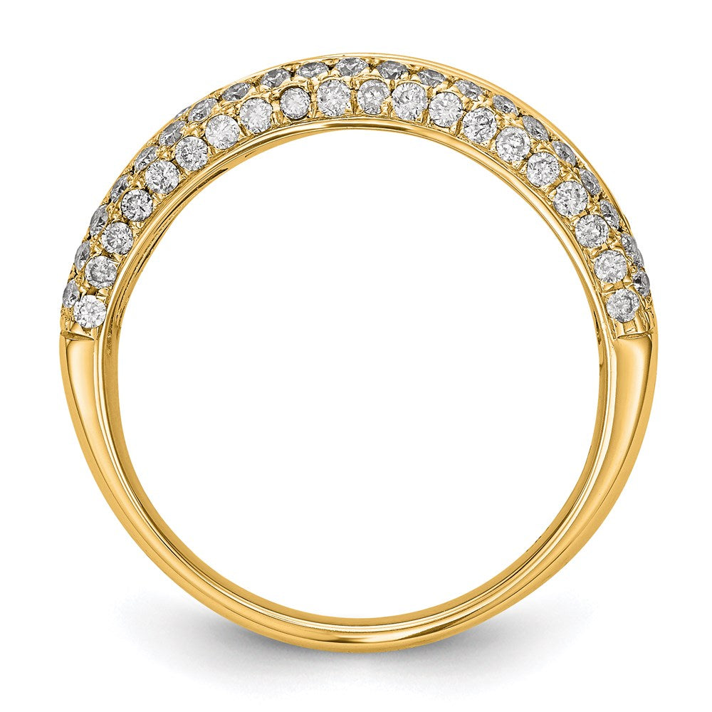14K Gelbgold Ring mit echten Diamanten